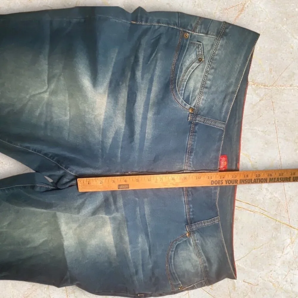 Womens Cropped Denim Capri Pants 24W Stretchy Casual Comfort‎ Y2k Summer